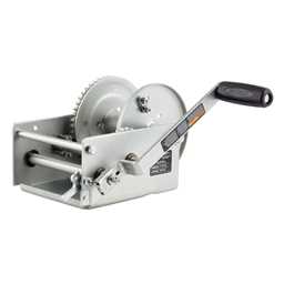 Curt Hand-Crank 2-Speed Winch, 3,800 lbs, 15.8:1 Low Gear Ratio, 9.6" Handle - 29538