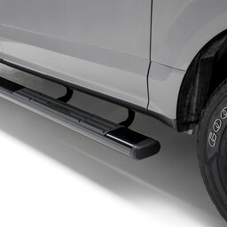 6" x 53" Black Aluminum Oval Side Bars, Select Ford F-Series