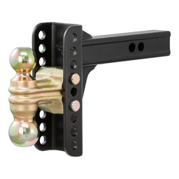 Adjustable Channel Mount with Dual Ball (2" Shank, 14,000 lbs., 6" Drop)