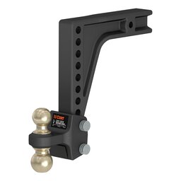 HD Deep-Drop Adjustable Hitch Ball Mount with Dual Ball, 2-1/2" Shank, 20K