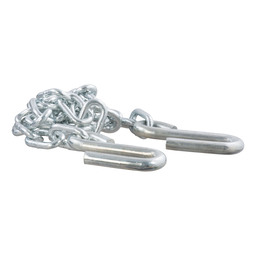 Curt 48" Safety Chain with 2 S-Hooks (5,000 lbs, Clear Zinc) - 80030