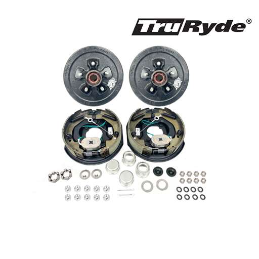 5-4.5" Bolt Circle 3,500 lbs. TruRyde®  Pre-Greased Trailer Axle Self-Adjusting Electric Brake Kit - PGBK545ELEAUTO-TRP