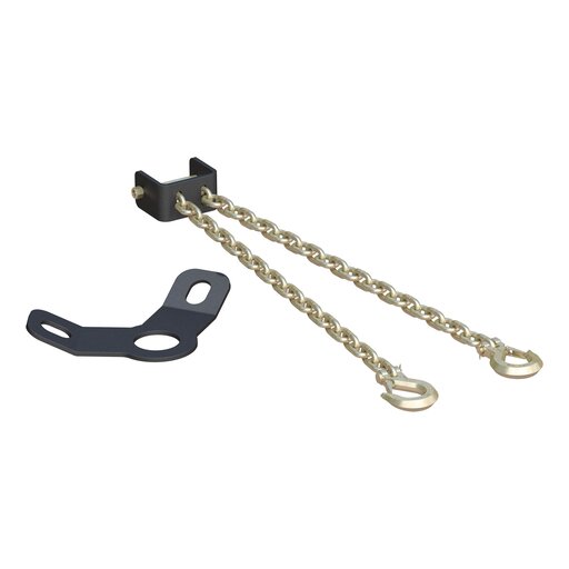 CURT CrossWing 5th Wheel Safety Chain Assembly with Gooseneck Anchor Plate - 16614