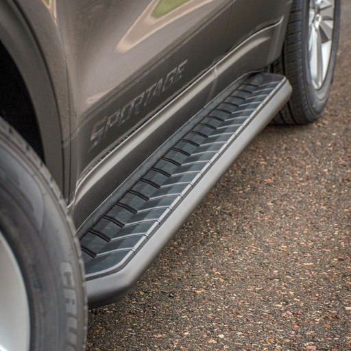 AeroTread 5" x 70" Black Stainless Running Boards, Select Nissan Murano