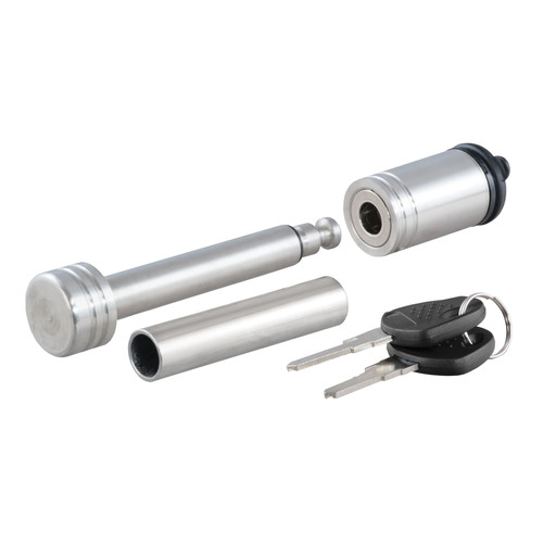 1/2" Hitch Lock with 5/8" Adapter (1-1/4" or 2" Receiver, Barbell, Stainless)