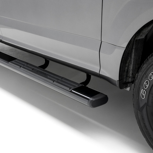 6" x 75" Black Aluminum Oval Side Bars, Select Silverado, Sierra