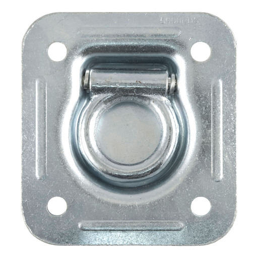 Curt 1-1/2" x 1-1/2" Recessed Tie-Down Ring (5,000 lbs, Clear Zinc) - 83600